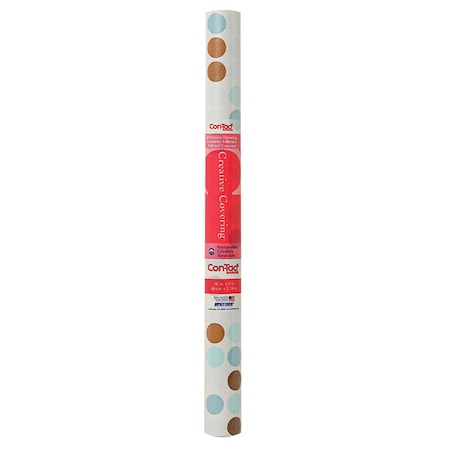 Con-Tact Brand Con-Tact Creative Covering 9 ft. L X 18 in. W Blue/Brown Polka  Dots Shelf Liner 09F-C9S23-12